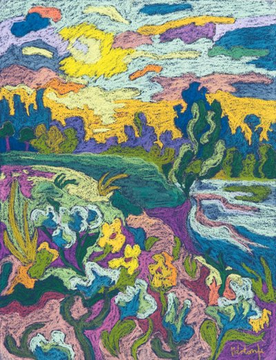Blooming River Bank, 2009 by Marta Martonfi Benke